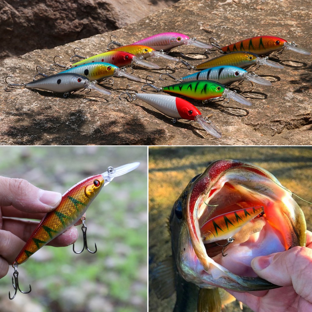 Sougayilang 13 cm/11g Ikan Kecil Crankbait Lure Metal Triple Fishing Hooks Fishing Bait Fishing Lure