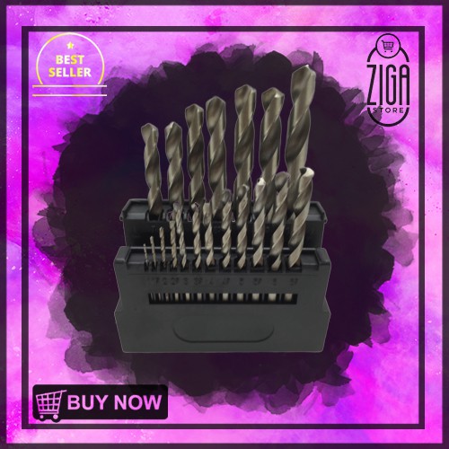 Promo Paket Mata Bor Besi Set 19 Pcs MOLLAR Kualitas Terbaik Alat Bor Murah Perkakas Rumah Z191
