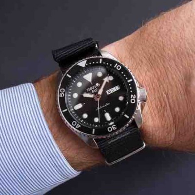 SEIKO 5 Sports SRPD55K3 Automatic Black Nylon ORIGINAL