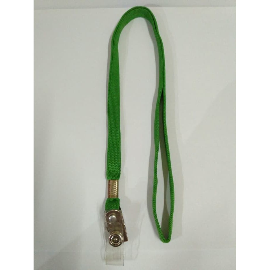 

a Tali Gantungan ID Card Jepit - Hijau tempat nama