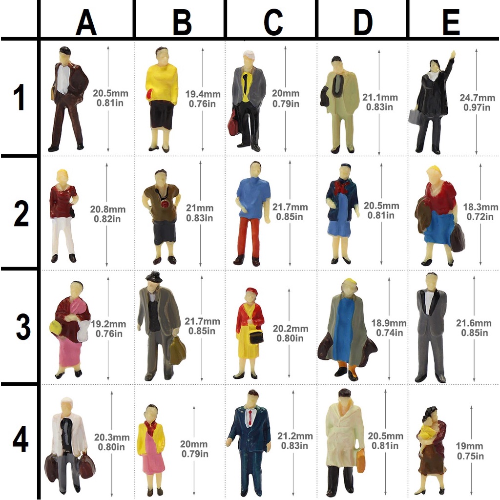 FIGURE ORANG SKALA 1/87 1:87 HO SCALE HOTWHEELS ORANG ORANGAN - DIORAMA MAKET MINIATUR