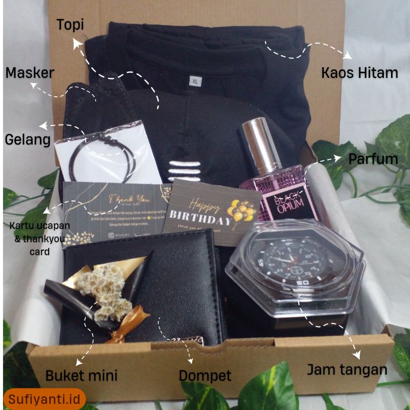 

Gift box Hampers Cowok Kado/hadiah yang cocok diberikan di hari ulang tahun wisuda hari jadi KS871