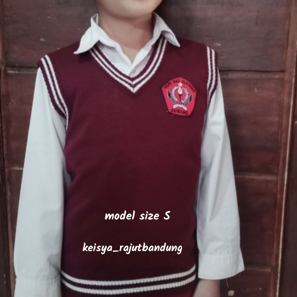 VEST ROMPI RAJUT ANAK SD/BAJU SERAGAM SEKOLAH TERMURAH/BAHAN HALUS TEBAL (PREMIUM)