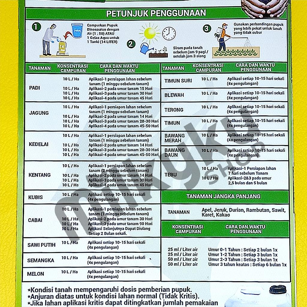 PUPUK CAIR DINOSAURUS 250 ML ORGANIK HAYATI