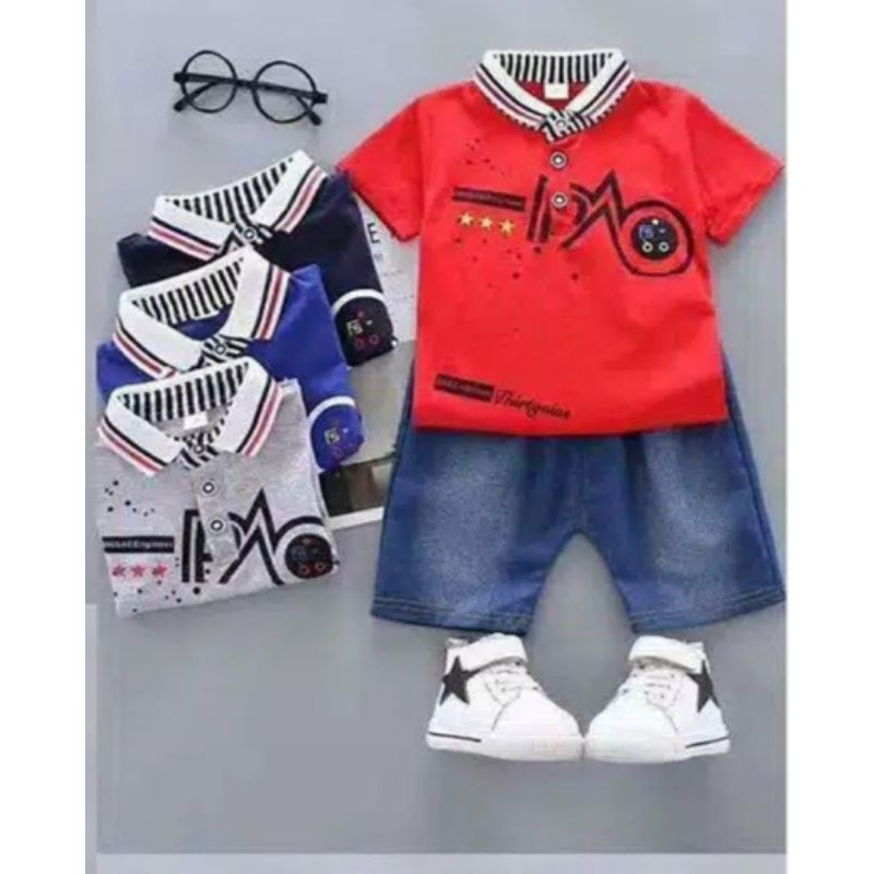 SETELAN KAOS ANAK LAKI LAKI IMPORT 1-5 tahun motif WAVE / SETELAN KAOS ANAK KOREA / SETELAN JEANS ANAK / SETELAN ANAK SETELAN JEANS ANAK COWOK 1-5 TAHUN IMPORT / SETELAN ANAK JEANS KAOS / GROSIR SETELAN ANAK