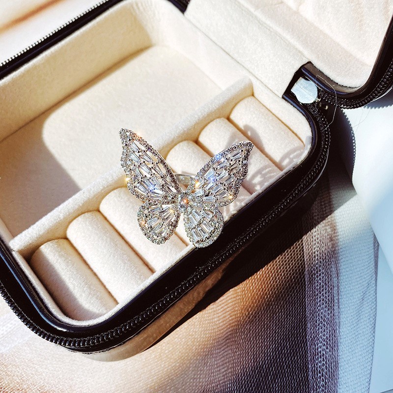 Butterfly Cincin Bentuk Kupu-Kupu Gaya Korea