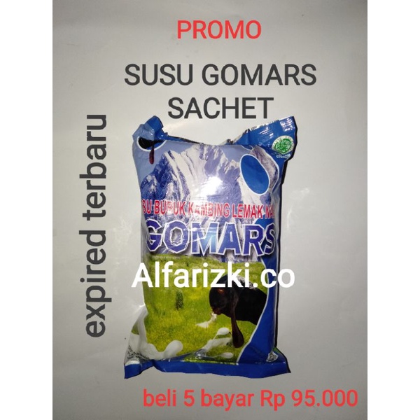 

susu gomars sachet (beli 5 bayar Rp 120.000)