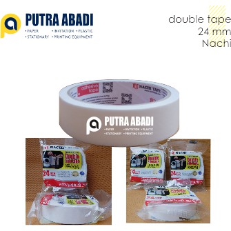 

Isolasi Bolak-Balik Double Side Tape Nachi 24mm Double Tape Nachi Sedang 1 Inch x 10Yard