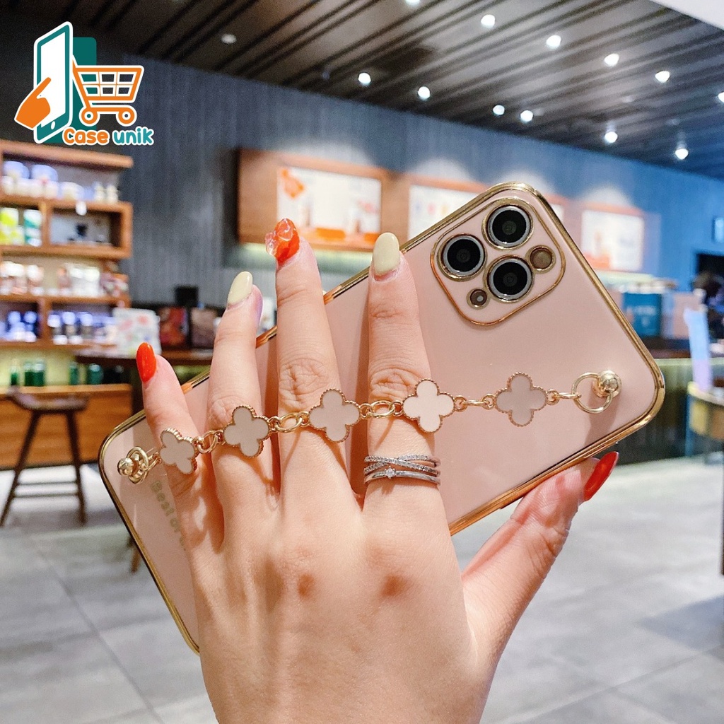 Y011 SOFTCASE SHINE PLATING CASE RANTAI DIINAMI OPPO A3S A37 NEO 9 A8 A31 2020 A15 A15S CS3387