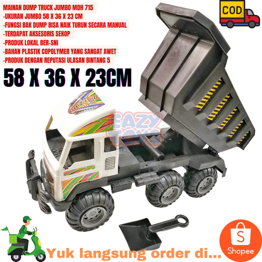 Mainan Anak Mobil Mobilan Truk Pengangkut Dump Truck Jumbo MDH 715