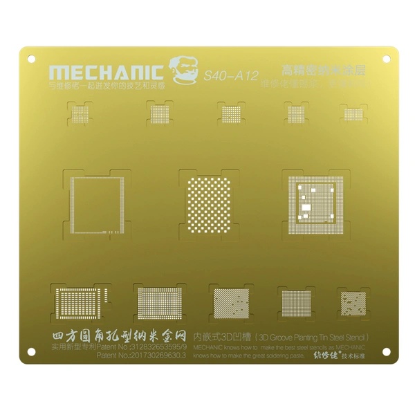 MECHANIC 3D Cetakan IC S40 CPU A12 Gold Original
