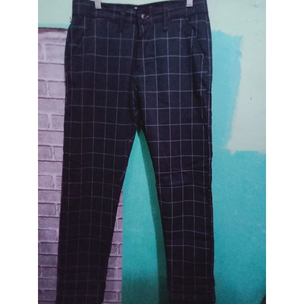 celana tartan pull and bear original