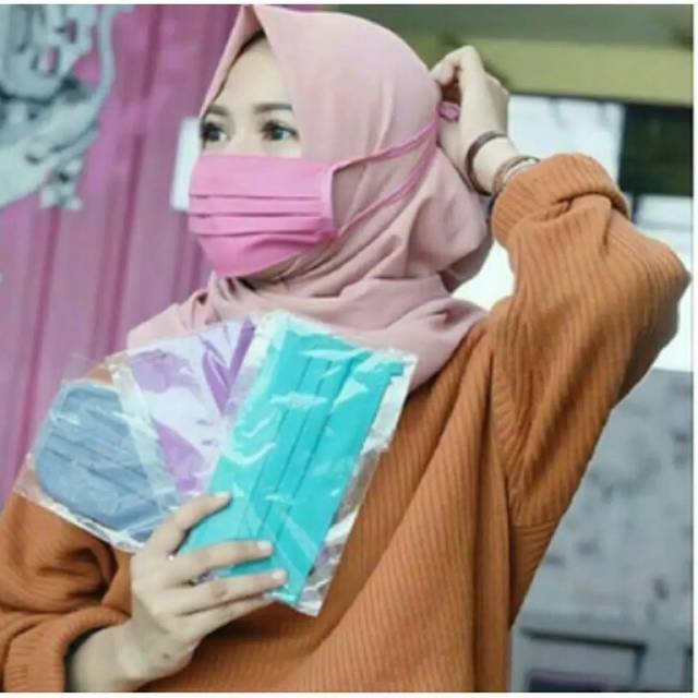 Masker Tali bahan Kain Penahan Debu Uk Dewasa atau Anak