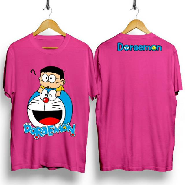 Fourfashion Kaos Pria  Kaos Distro DORA NOBITA Pink CN760