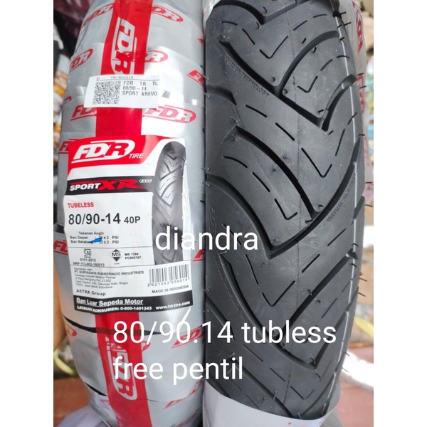 new produk!! ban tubles matic fdr sport XR 80/90.14 free pentil for all matic