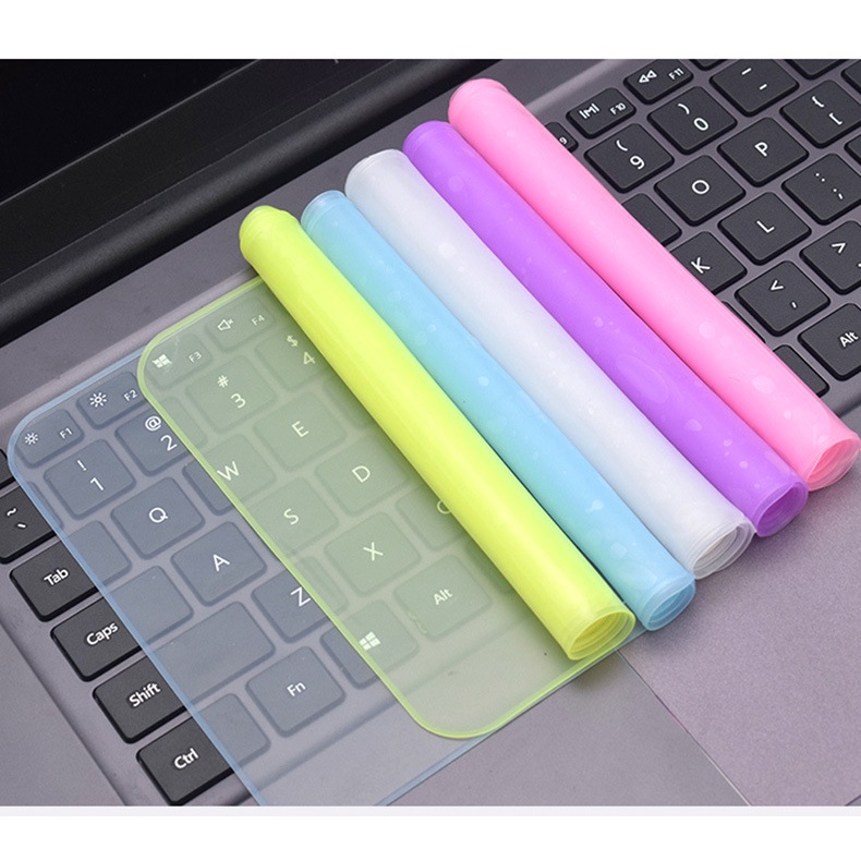 Cover Pelindung Keyboard Universal Bahan Silikon Anti Debu Ukuran 12-17 inch