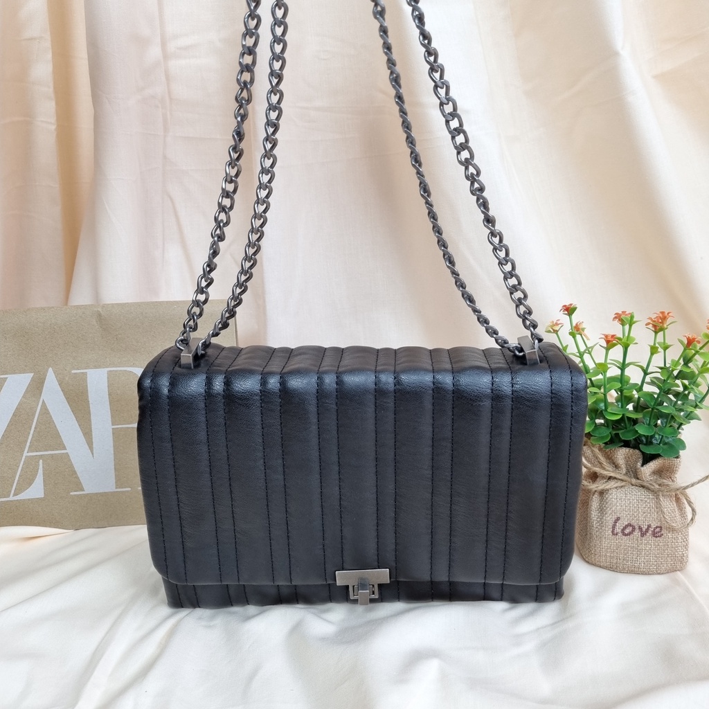 TAS ZARA SELEMPANG WANITA QUILTED SMALL MIDI CROSSBODY