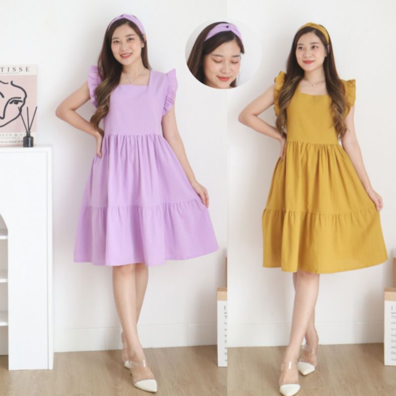 Kim Dress - Dress Wanita / Dress Katun / Summer Dress / Midi Dress / Dress Casual / Pakaian Wanita