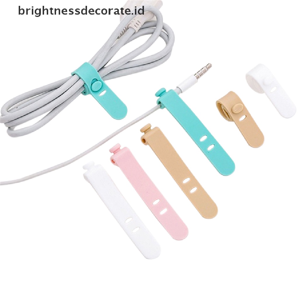 [birth] Silicone Data Cable Organizer Headphone Cord Finishing Buckle Wrap Tie Strap [ID]