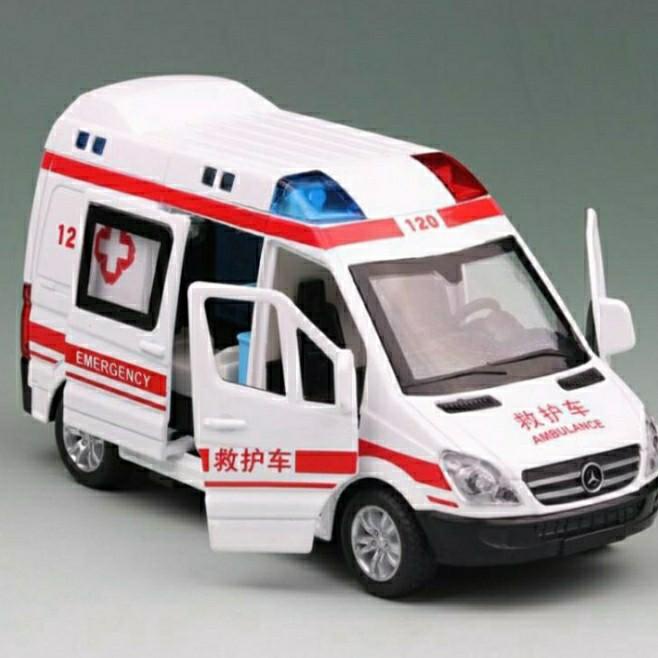 Jual Diecast Mobil Ambulan Dengan Lampu Dan Suara Mobil Mainan Anak ...