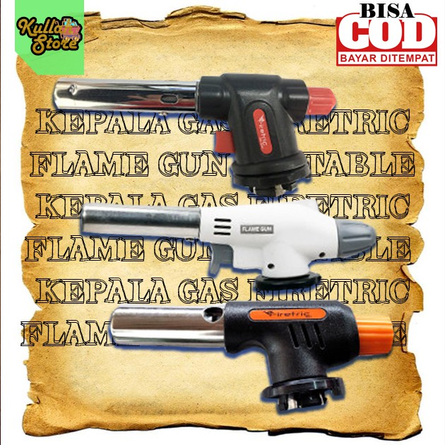 Kepala Gas Butane Flame Gun Portable Outdoor untuk BBQ Hicking Camp | Firetric