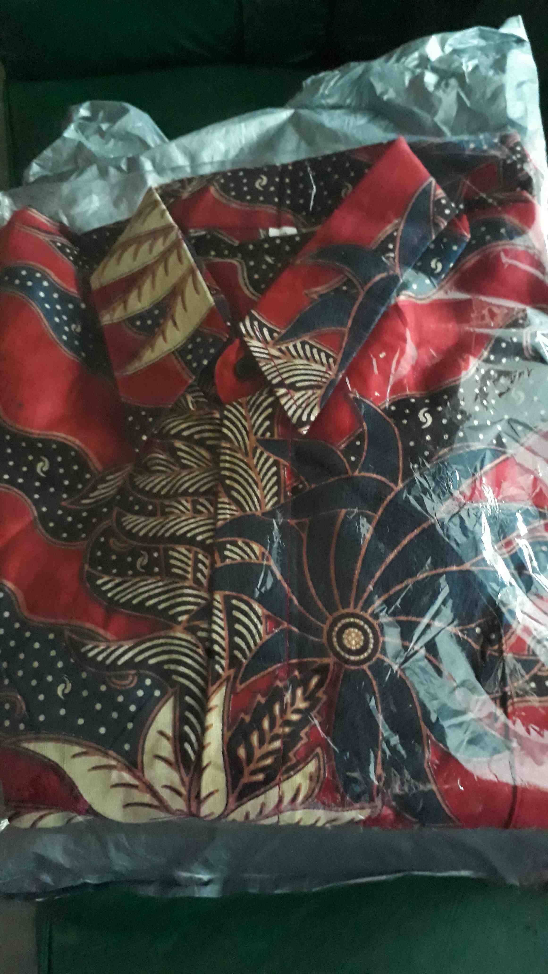 Batik Pria Lengan Panjang Batik Azmil Hrb026 Motif Keratonan Kode 002 Size M L Xl Xxl Reguler