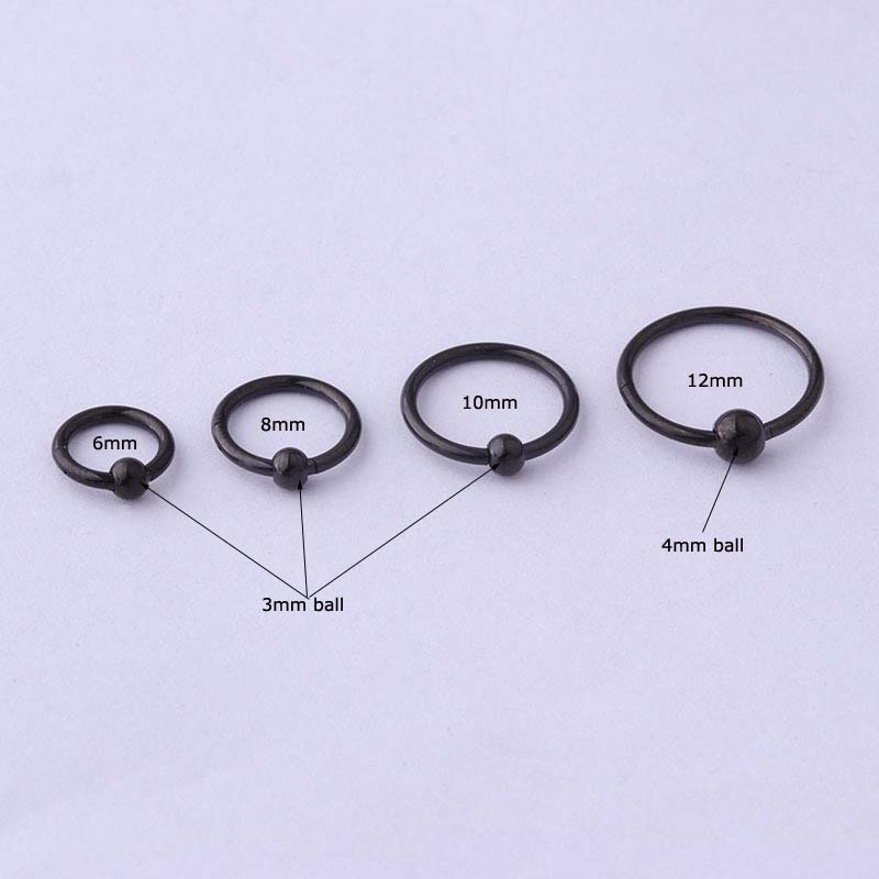 1pc Cincin Tindik Telinga / Hidung Bahan Stainless Steel