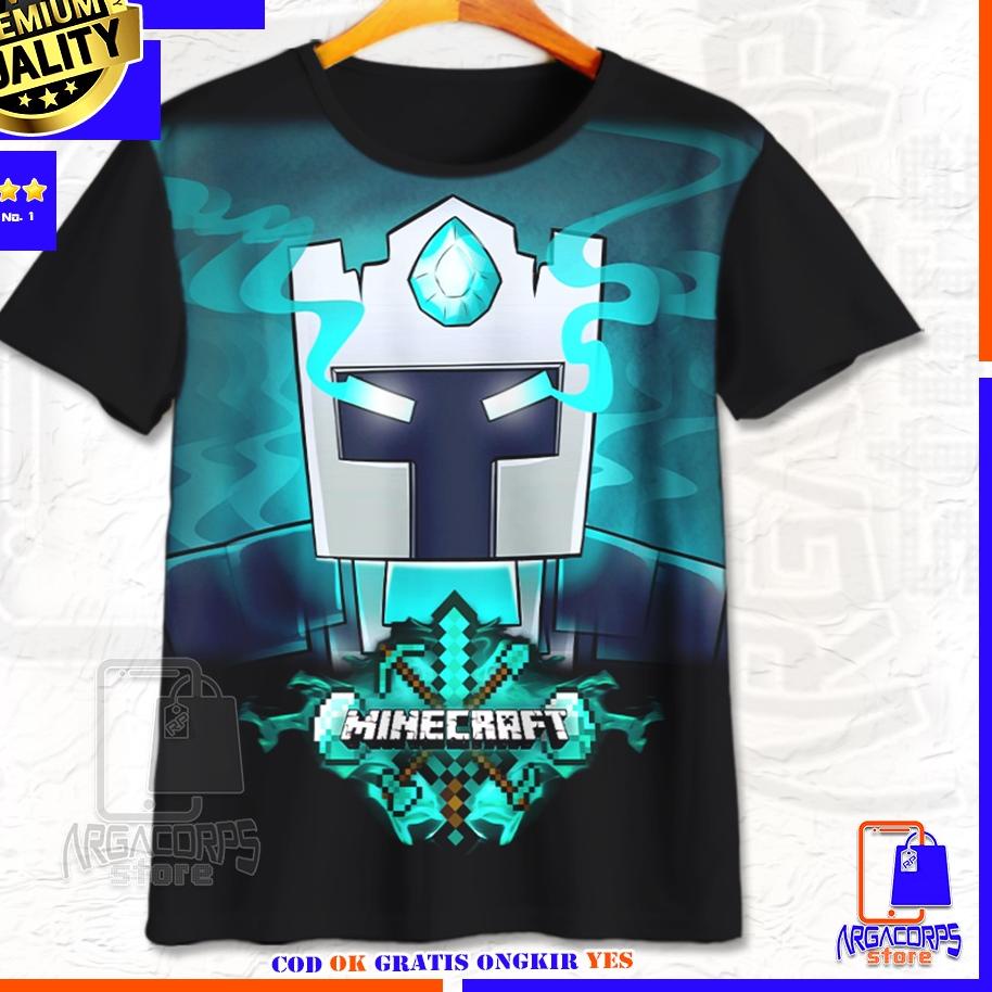 Kaos Anak 3D Baju Anak Minecraft Frost Diamond Face Baju Distro - Argacorps Store
