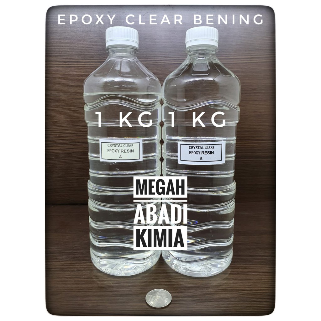 Epoxy Resin Bening Clear 1 KG + Hardener 1 KG