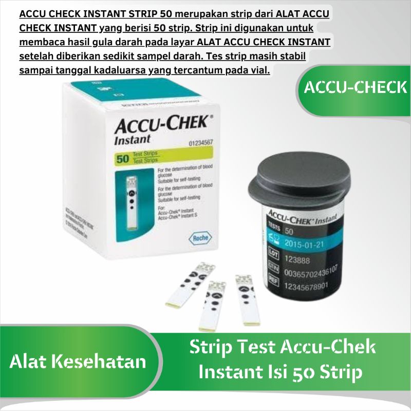 Jual Strip Accu Chek Instant Isi 50 Strip Akucek Instan Isi 50 Strip