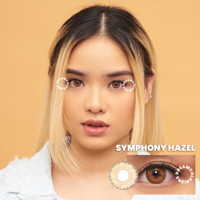 Softlens Princess Symphony 3Con Hazel / Brown / Coklat Normal Minus Beda Minus