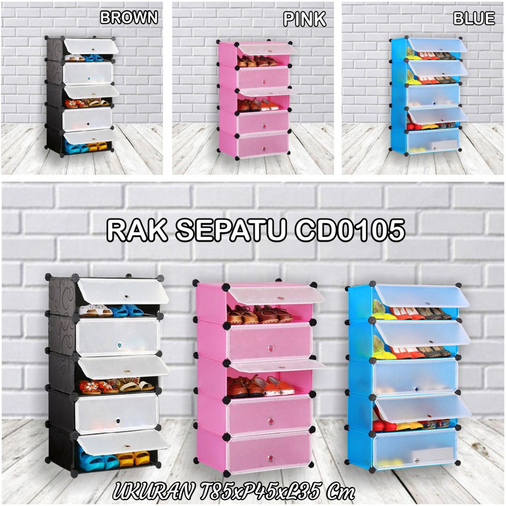 Rak Sepatu 5 Susun portable rak minimalis Rak Buku Rak Tas Rak Sepatu Rak Serbaguna Rak Toys