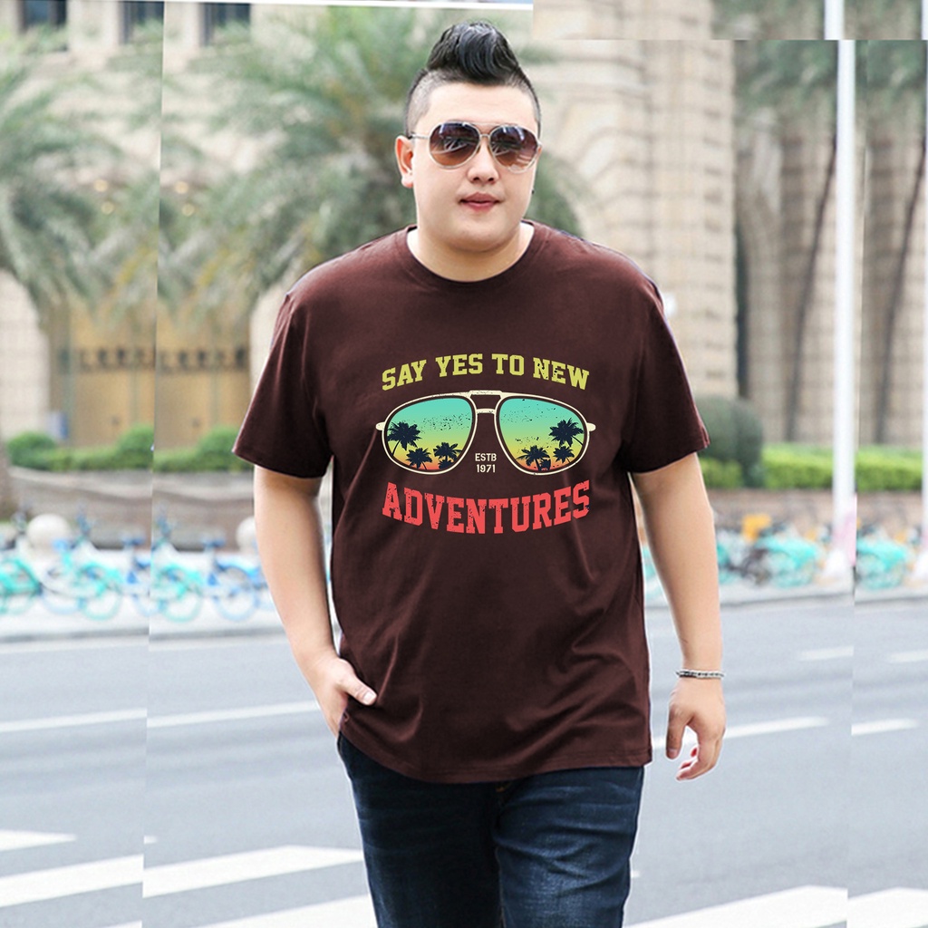 Baju Kaos Pria Jumbo Adventure Tshirt Bigsize XL XXL Distro DTF