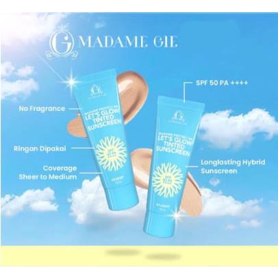 MADAME GIE SUSNCREEN TINTED SPF50 10ML SUNBLOCK WAJAH MADAMGIE