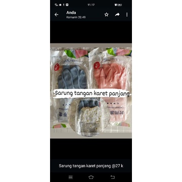 sarung tangan karet panjang