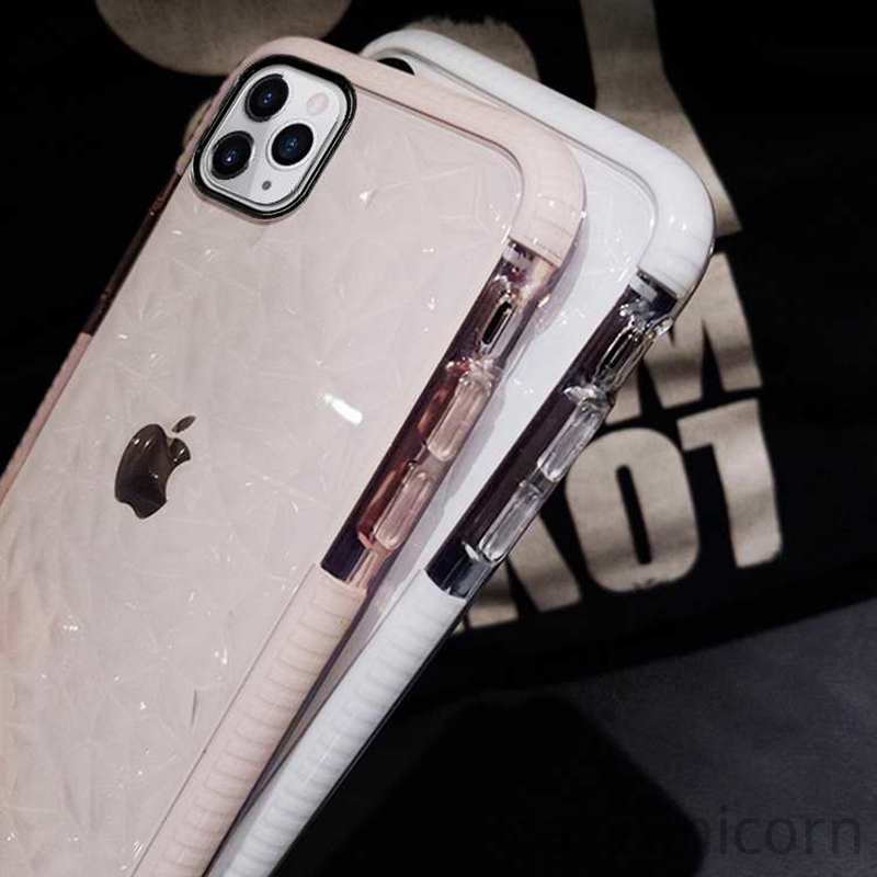 Soft Case TPU Transparan Motif Berlian Untuk iPhone 11 12 13 14 Pro X XR XS Max 6 6s 7 8 Plus SE 2020 11 Pro Max 7Plus