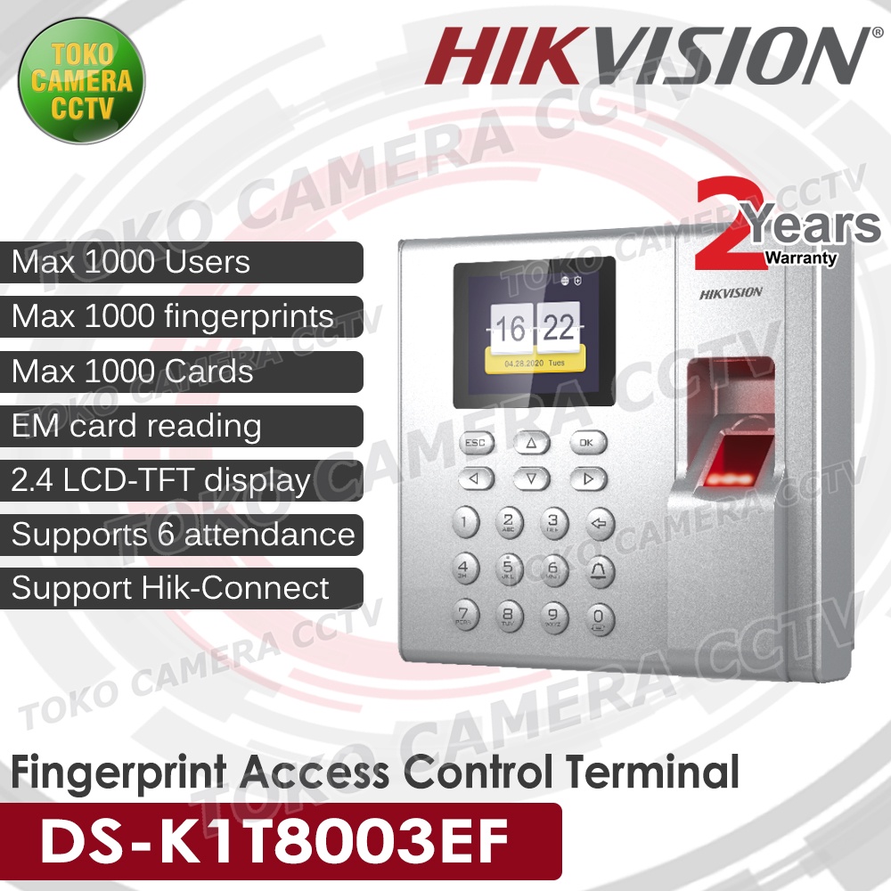 HIKVISION DS-K1T8003EF MESIN ABSEN FINGERPRINT ACCESS CONTROL