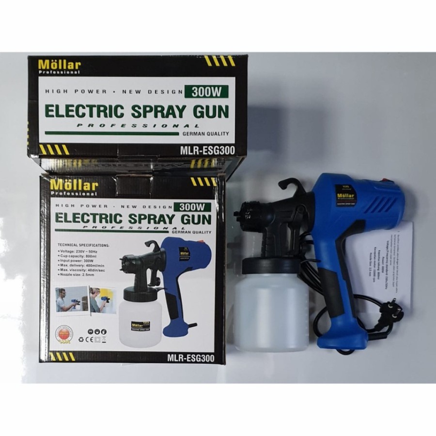 MOLLAR MLR ESG300 spray gun elektrik 300 watt