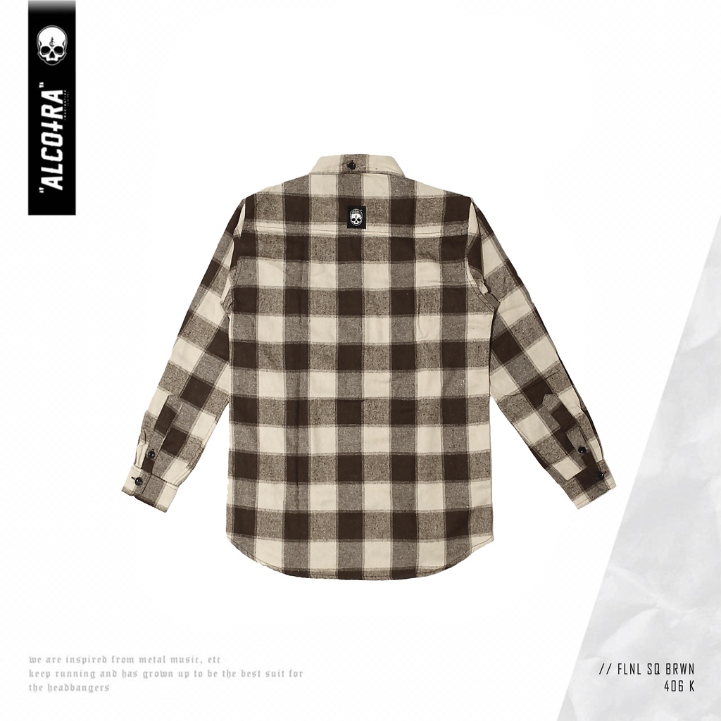 FLANEL SQ BRWN // FLANEL SQUARE BROWN KANTONG SATU