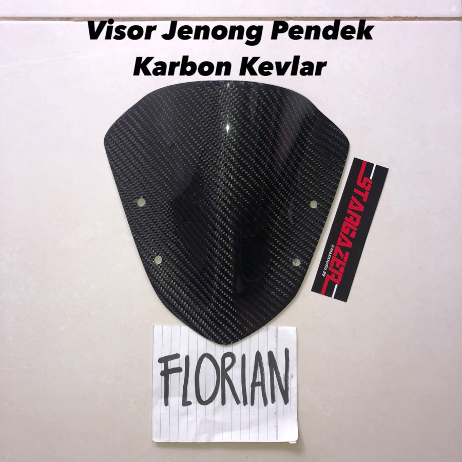 Visor aerox carbon kevlar Windshield Karbon Kevlar Jenong Pendek Aerox 155 VVA