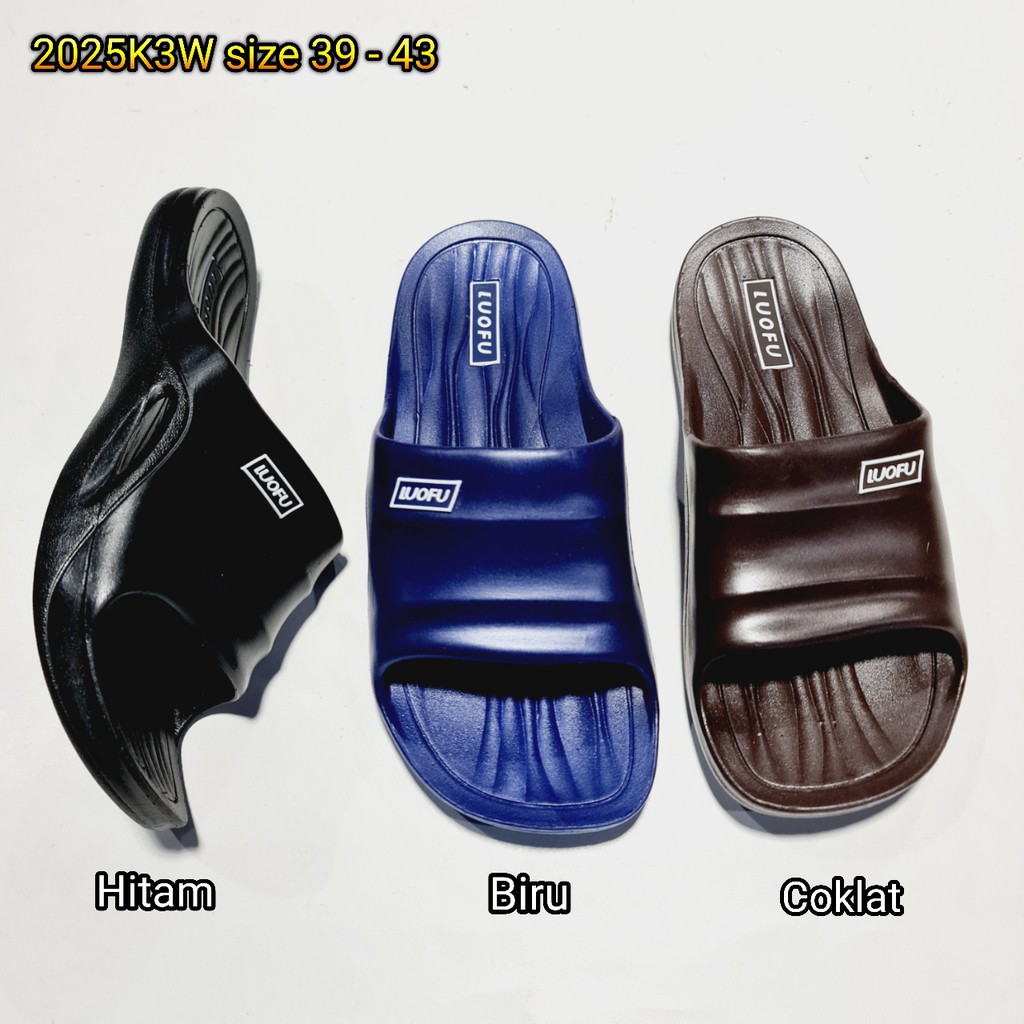 LUOFU ORIGINAL jelly sandal karet empuk murah pria sendal import cowok 2025K3W