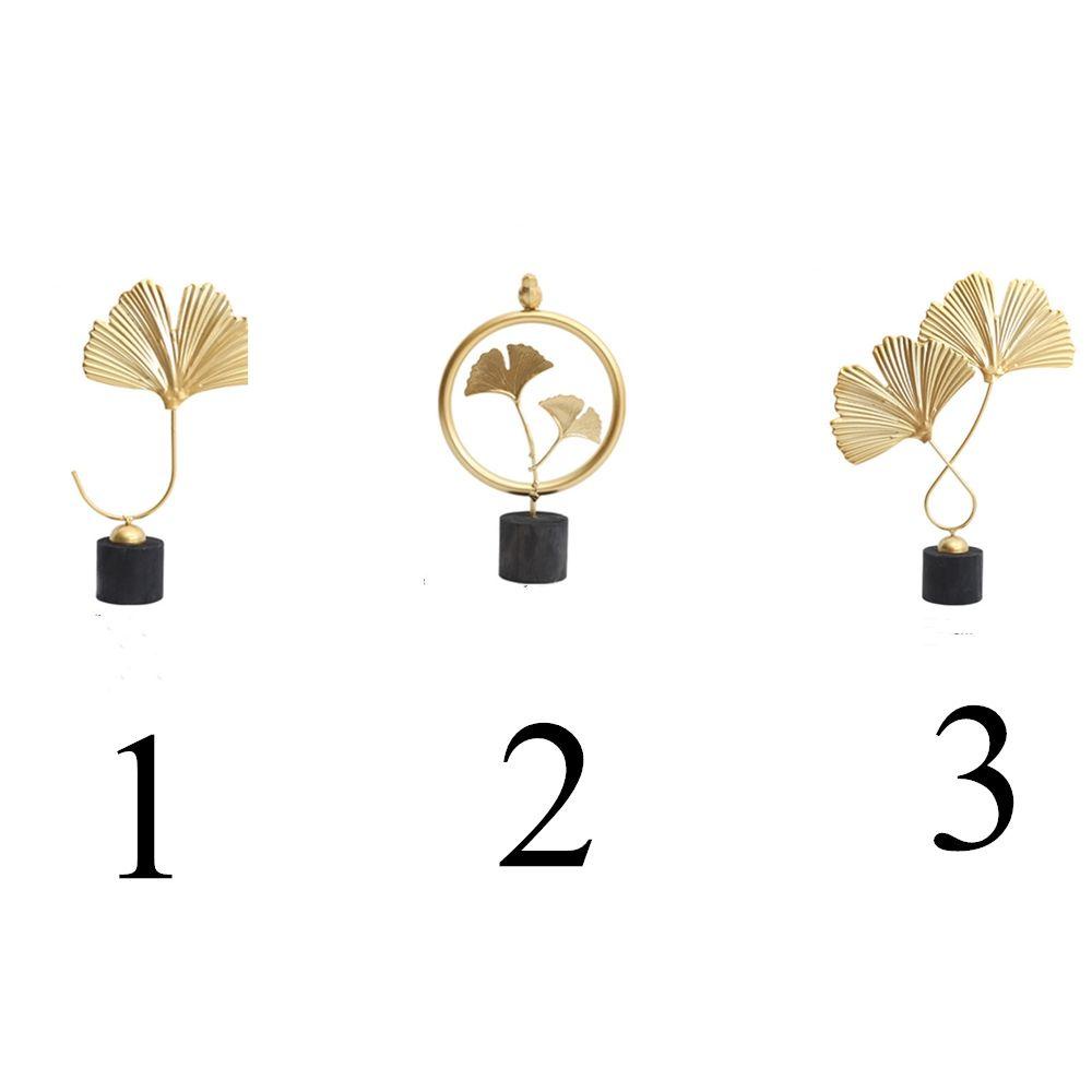 SUYO Ornamen Daun Gingko Desain Fashion Dekorasi Ruang Tamu Logam Rumah Supply