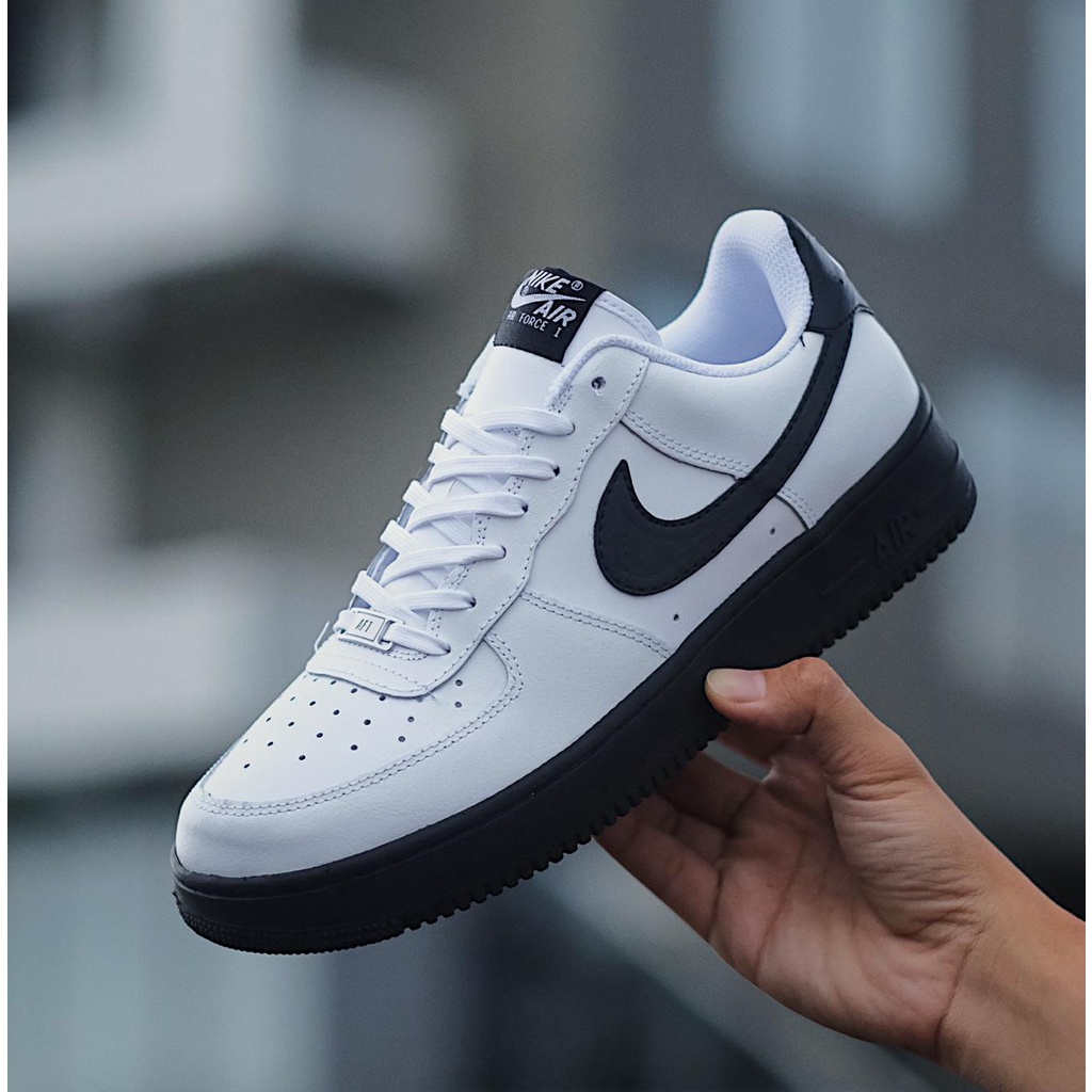 SEPATU NIKE AIR FORCE 1 LOW WHITE BLACK SOL BLACK ORIGINAL