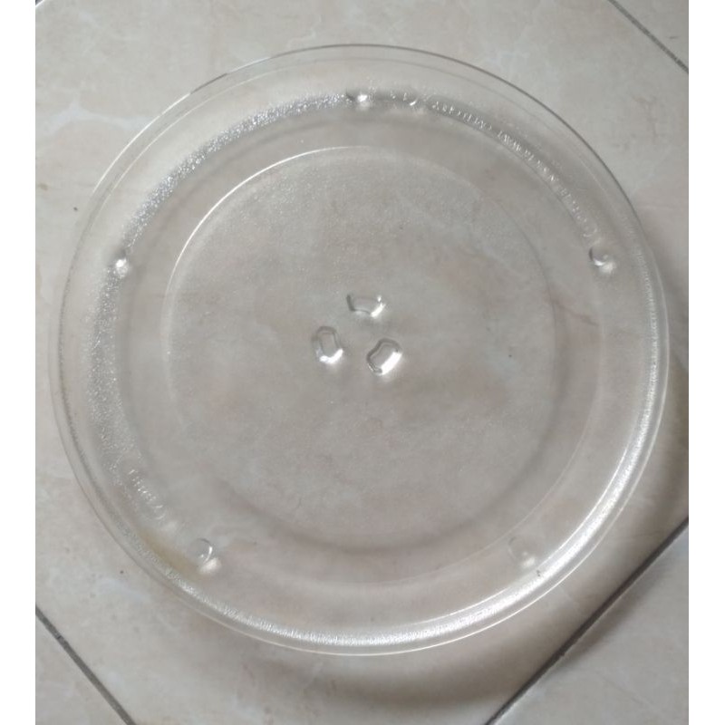 Botating Glass/Piring Kaca Bekas Oven Microwave Diameter 28Cm