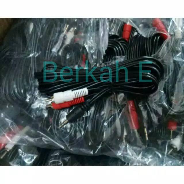 Kabel audio jack 3,5mm 2in1 To RCA/ Kabel audio speaker hp