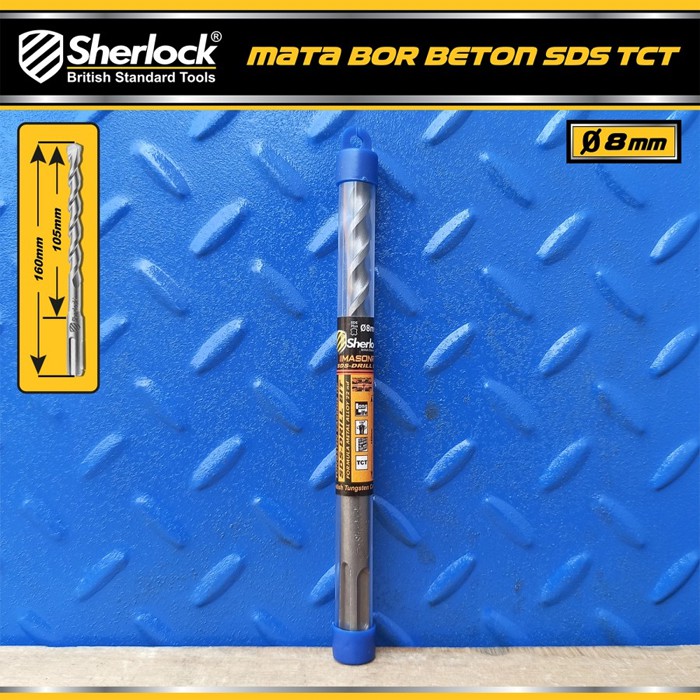 Mata Bor Beton SDS Material TCT / Sherlock Panjang 160 mm x Diameter 8 mm