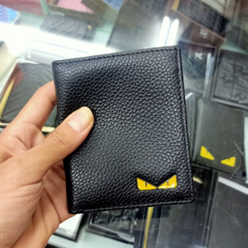 Dompet Fendi Eyes Monster Dompet Lipat Pria kulit asli Impor