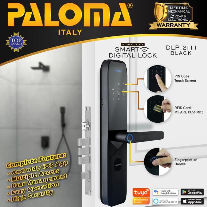 Paloma Dlp 2111 Digital Lock Aplikasi Tuya Smart Home Kunci Pintu Wifi