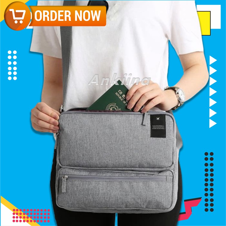 JH27 Tas Selempang Pria Sling Bag Bahu Dada Import Fashion Korea Travel Murah Kantor Kerja Hp Hers