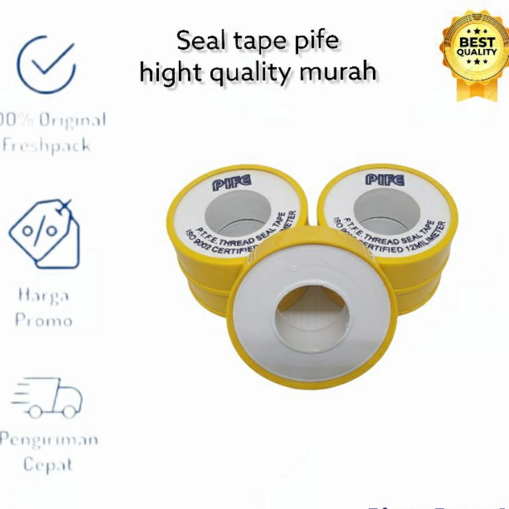 Seal Tape siltip selotip isolatip TBA kran pipa 12 mm X 10 m HIGH QUALITY termurah isolasi tebal original